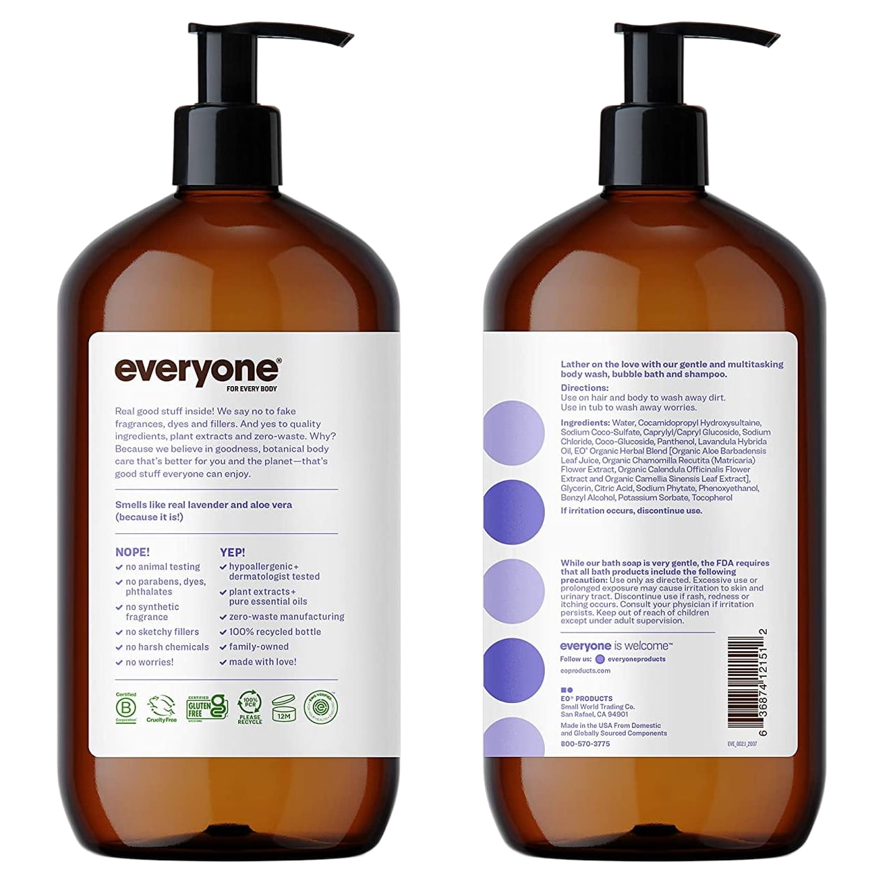 Everyone Soap, Everyone, Lavender And Aloe, 32 fl oz - 2 Pack