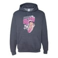 thumbnail image 1 of Wild Bobby, Shore Surfer Betty Boop Betty Boop Unisex Hoodie Sweatshirt, Vintage Heather Navy, X-Large, 1 of 5