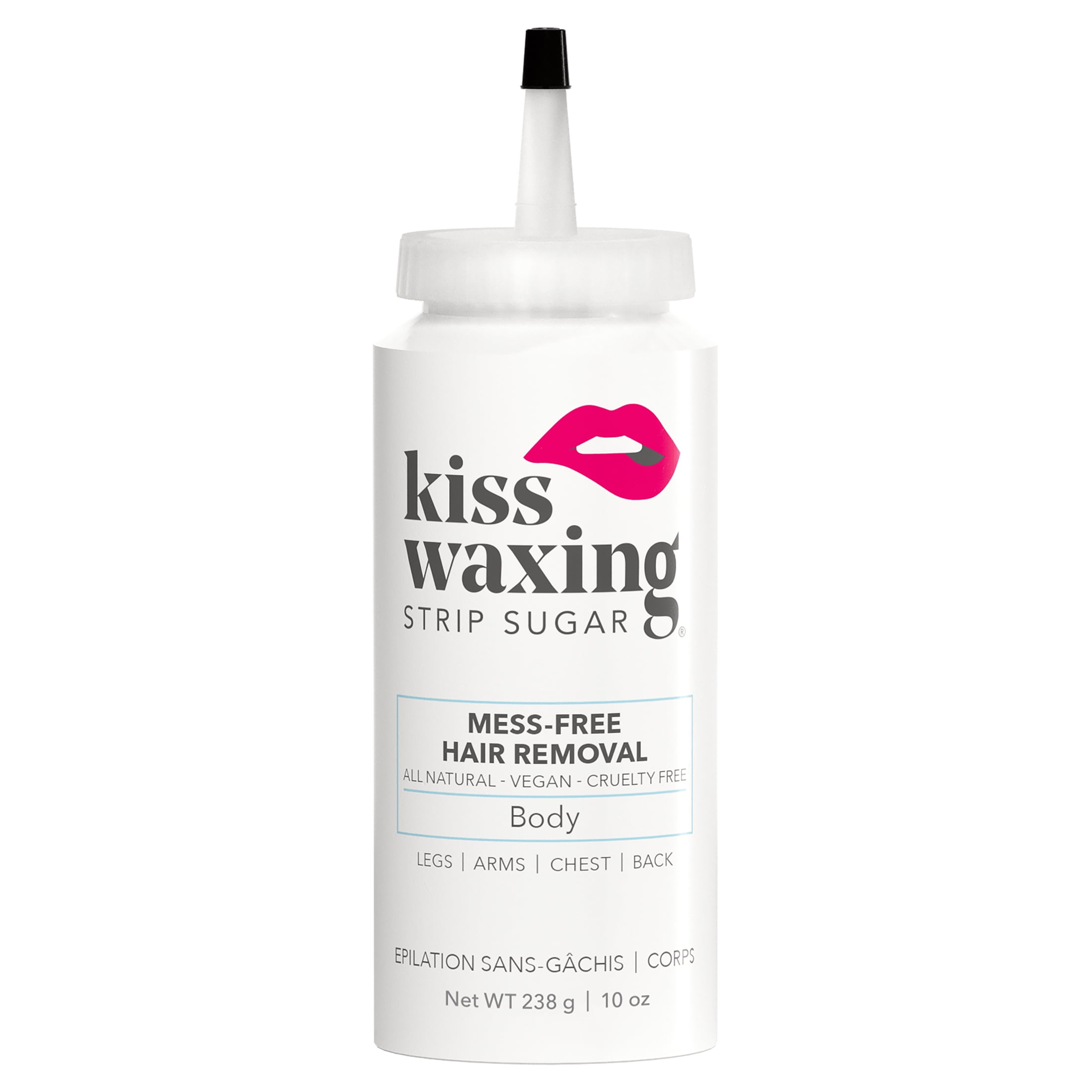 Kiss Waxing Strip Sugar Body Hair Removal for Legs, Arms, Chest, Back