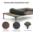 thumbnail image 3 of Veehoo Cooling Elevated Dog Bed + Waterproof Removable Pillow-Top Mat, Dog Sofa Bed, Large, Brown, 3 of 8