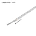 thumbnail image 2 of 131Ft(40M) Wire Rope 304 Stainless Steel Cable 3/32" (2.5 mm) Vinyl Coated with 2pcs Screw Chuck Transparent, 2 of 7