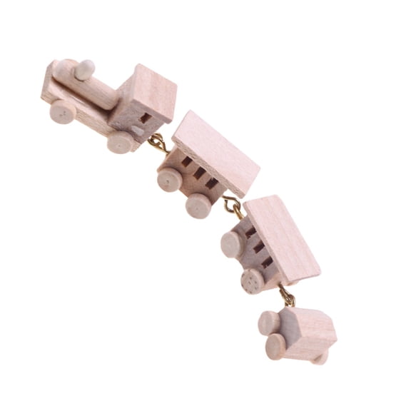 Miniature Train Set Toy Model Figure for 1/12 Scale Doll House Decoration Christmas Scene Arrangement Accessories