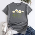 thumbnail image 2 of LUOGENLI T-shirts pour Femmes T-shirts Frais et Mignons en Coton Imprimé Col Rond Manches Courtes T-shirts Graphiques Amusants pour la Saint-Patrick Gris m, 2 of 3