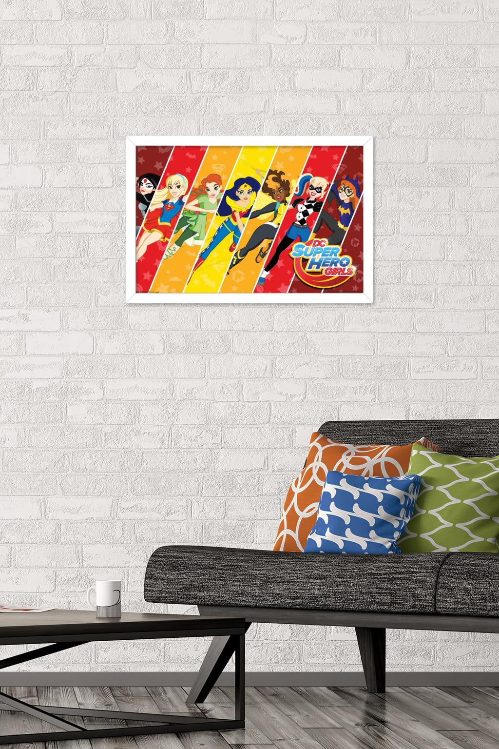 DC Comics TV - DC Superhero Girls - League Wall Poster, 14.725" x 22.375", Framed