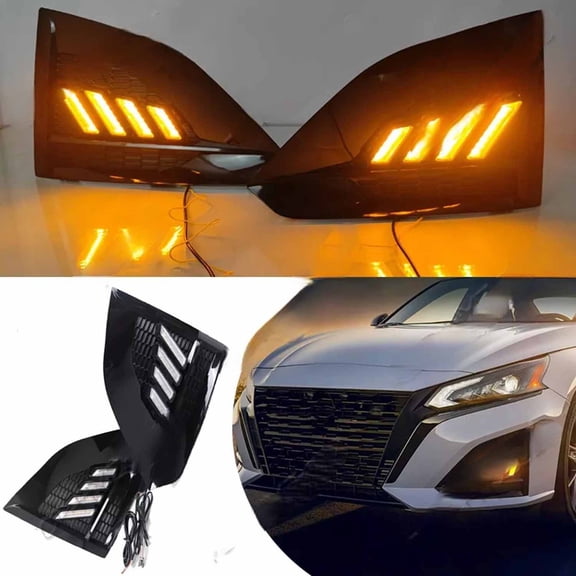 KESSOCCO 2Pcs LED Fog Light Daytime Running Lamp Tricolor LH RH Fit for Nissan Altima 2023-2025