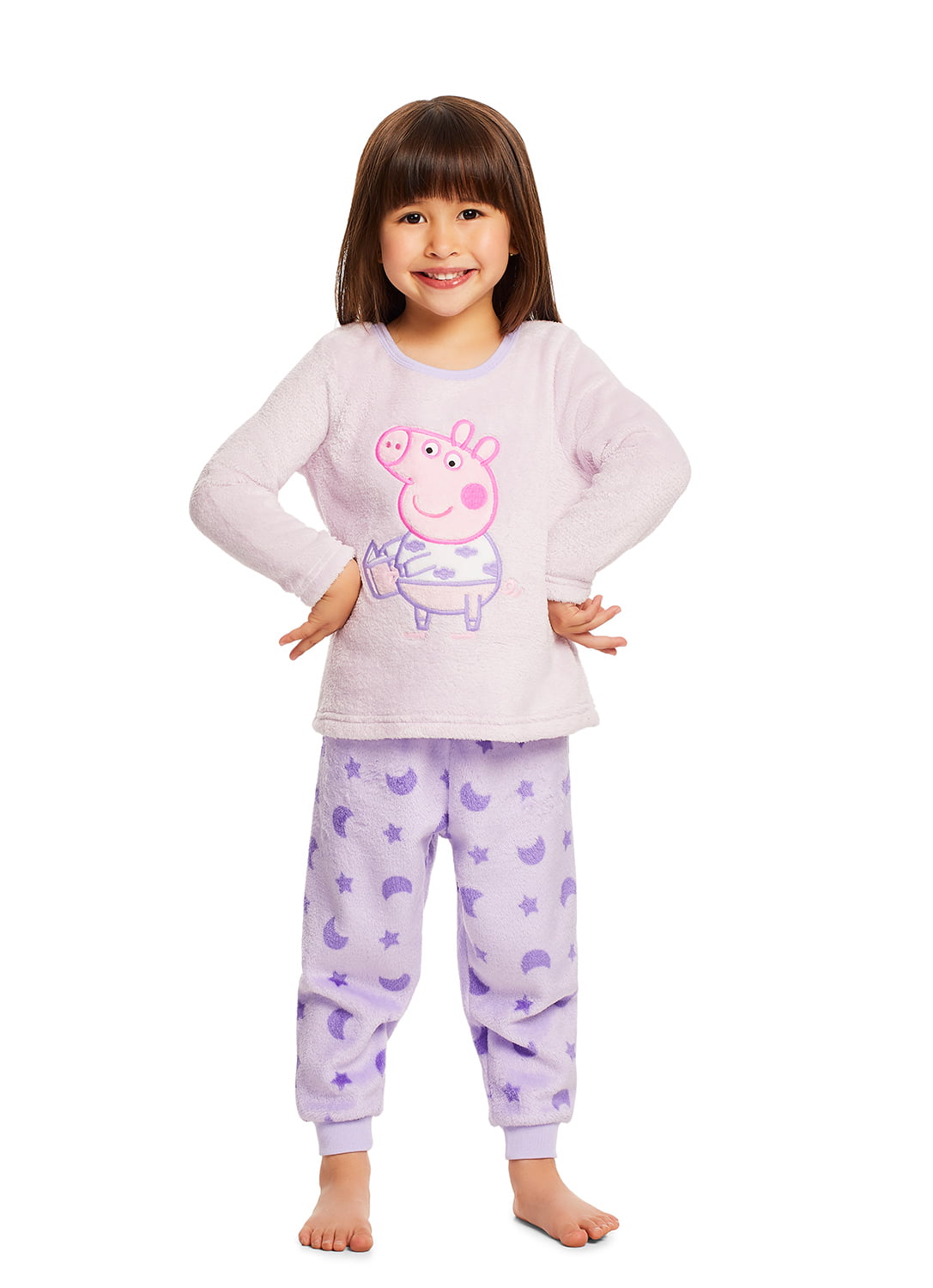 Peppa Pig Little Girls Toddler Flowers for Peppa 2-Piece Pajamas