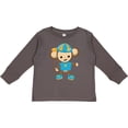thumbnail image 3 of Inktastic Cute Monkey, Brown Monkey, Jungle Animals, Safari Boys Long Sleeve Toddler T-Shirt, 3 of 5