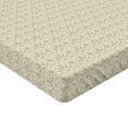 thumbnail image 4 of Ambesonne Art Deco Fitted Sheet, Geometric Floral Damask, King Size, Eggshell and Pale Tan, 4 of 5