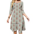 thumbnail image 1 of Estampados de íconos mixtos: Vestido acampanado con nudo de corazón de la serie de bebidas Diseño de moda Vestido holgado de talla grande Icono de la noche de los licores, 1 of 6