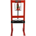 thumbnail image 4 of 12-Ton Hydraulic Shop Press with Press Plates, H-Frame Garage Benchtop Press with Adjustable Working Table, Red, 4 of 9