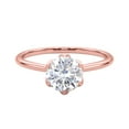 thumbnail image 2 of Mauli Jewels Women's 2 Carat Moissanite Diamond Engagement Ring 14K Rose Gold, 6-Prong Setting, 2 of 6