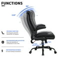 thumbnail image 3 of Bonzy Home Office Chair Set of 2 with Massage Adjustable Arm and Height Computer Desk Chairs Heavy Duty Design Ergonomic High Back Cushion Lumbar Back Support Big and Tall Chair, 3 of 8