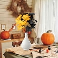 thumbnail image 1 of Arreglo floral de calabaza y hoja de arce de plástico negro para Acción de Gracias Centro de mesa otoñal de 30 cm para Halloween y decoración del hogar Planta artificial de 1 pieza con tallos, 1 of 6