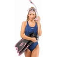 thumbnail image 3 of Set de snorkel Cressi Palau rosa XS/S con aletas ajustables, 3 of 4
