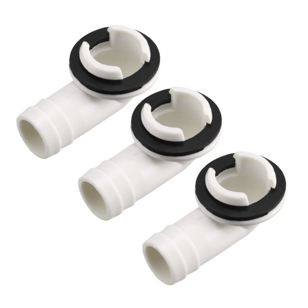 Air Conditioner Drain Hose Connector Elbow Fitting with Rubber Ring for