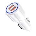 thumbnail image 3 of ruzhgo Car Charging Adapter Dual USB Ports Lighter Socket Adaptor Car Phone Tablet USB Charger, White, 3 of 6