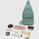 thumbnail image 4 of Bolsa de pecho para mujer, multifuncional, para acampar y hacer senderismo, bandolera de nailon., 4 of 9