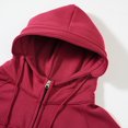 thumbnail image 5 of PMVFHDE Hoodies for Men Winter with Pockets Solid Color Casual Drawstring Full Zip Hooded Sweatshirt Jacket Red,M, 5 of 8