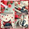 thumbnail image 4 of Red Theme Valentine Banner Heart-shaped Love Display Polka Dot Pattern Striped Design Heart Backdrop for Valentine's Day Romantic Party Wedding Reception, 4 of 9