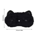 thumbnail image 3 of XASZHN Light Blocking Sleep Eye Mask Short Plush Cartoon Design Soft Skin Friendly Black_007 One Size, 3 of 6