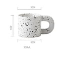 thumbnail image 2 of ZDM Ceramic mug milk coffee breakfast mug cup with fat big ear handle no plate, 2 of 5