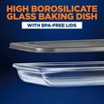 thumbnail image 4 of NutriChef 4 Sets Glass Bakeware High Borosilicate Rectangular Baking Dish W/ Gray BPA-Free Lids, 4 of 7