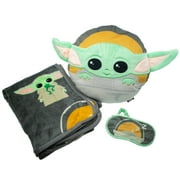 The Mandalorian Baby Yoda 3Pc Noggin, Travel Blanket & Eyemask Set