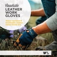 thumbnail image 2 of Guantes de trabajo Wells Lamont de piel resistente con forma de palma para hombre, color azul XL, 2 of 6