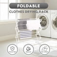 thumbnail image 2 of ZOES HOMEWARE Small Clothes Drying Rack for Laundry, Metal Collapsible Folding Dry Rack Clothing, 2 of 7