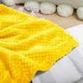 thumbnail image 5 of Exclusivo Mezcla Waffle Textured Fleece Blanket, Super Soft and Warm Throw Blanket for Couch, Sofa and Bed (Vibrant Yellow, 40"x50")-Cozy, Fuzzy and Lightweight, 5 of 8