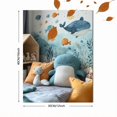 thumbnail image 3 of Qisvanset Framed Canvas Wall Art 12x16 Inch Under Sea Watercolor Ocean Nursery Wall Decal Art, 3 of 5