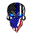 thumbnail image 1 of Calcomanías para coche NIUBIPRO con forma de calavera reflectante con la bandera de EE. UU., 1 of 7