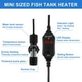 thumbnail image 2 of JUNWELL Aquarium Heater Fish Tank Water Heater 25W/50W Submersible Fish Tank Heater with Over-Temperature Protection and Automatic Power-Off When Leaving Water for Saltwater and Freshwate, 2 of 9
