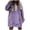 Purple-B, variant on Hoodie Women Women's Autumn Long Sleeve Side Opening Solid Extended Pocket Hooded Drawstring Guard Dress Women's Sweatshirts Black Jacket Women, Size S