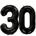 thumbnail image 1 of Number Balloons Firomi Black 30 Giant Jumbo Mylar Foil, 1 m, 1 of 6