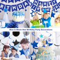 thumbnail image 4 of Decoraciones de cumpleaños meowtastic Happy Birthday azul y plateado, 4 of 7