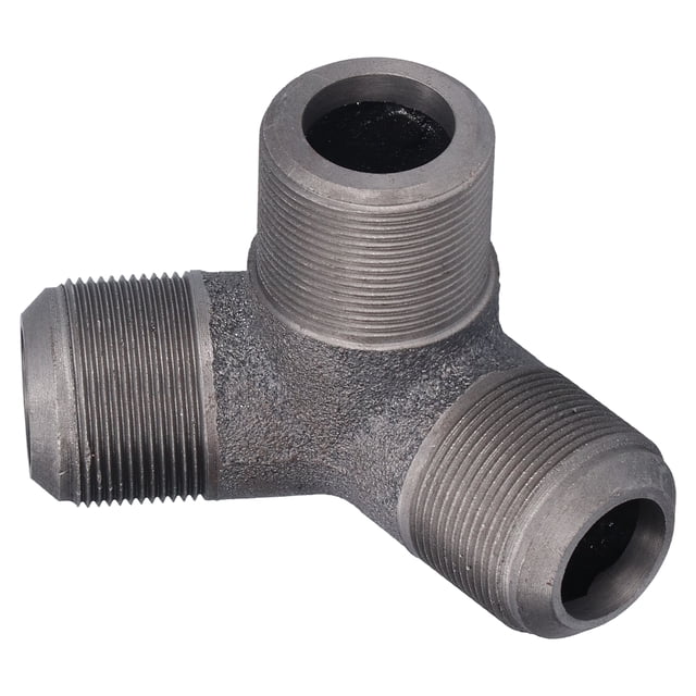 Uadme Accesorios de tubería, Accesorios de componentes de tubería de Hierro Fundido de 3 vías oblicuas 90 para proyectos industriales de Bricolaje, diseño de Rosca más Profunda