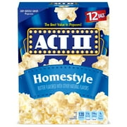 Act II Homestyle Microwave Popcorn, 2.75 oz., 12 Count Bags