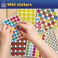 thumbnail image 4 of Fafa-49 60 Autocollants pour Enseignants Méga Pack Valeur - Autocollant Étoile de Récompense pour Enfants, Essentiels de Classe pour Étudiants, Fournitures pour Enseignants Fournitures de Classe et de Rentrée pour Enfants - Cadeaux pour Étudiants, 4 of 4