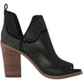 thumbnail image 2 of Vince Camuto Kiminni Black Fashion High Block Heel Pull On Ankle Booties (Black, 11), 2 of 4