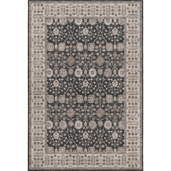 Luxury Washable Hatay HY8 Black 8' x 10' Rug