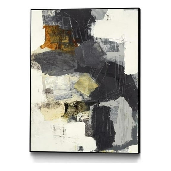 Giant Art Canvas  24x32 Monochrome Manta II Framed in Multi-Color