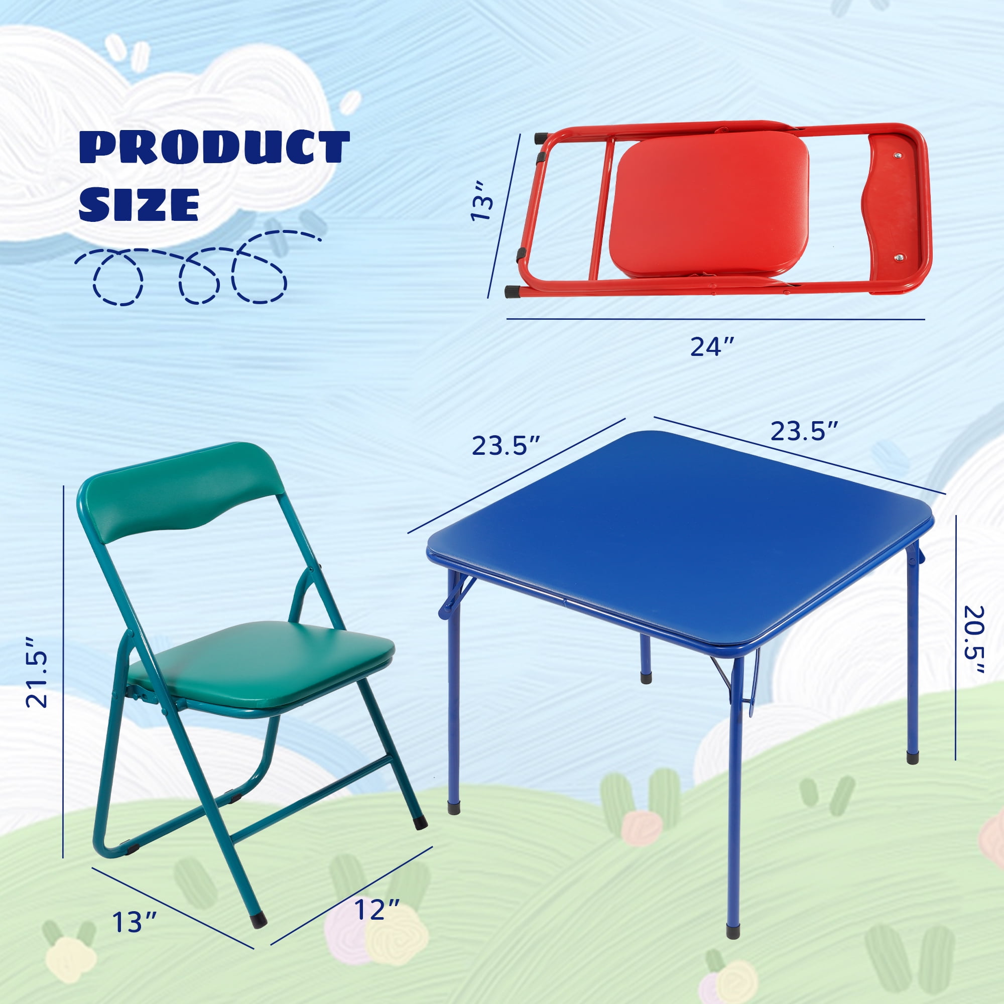 FlexWave Folding Chair Children's Edition Set，Includes 2