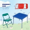 thumbnail image 3 of FlexWave 5-Piece Folding Table and Chair Children's Edition Set，Includes 1 Square Card Table，with Blue Padded Top and 4 Matching Folding Chairs，for Home, Game Night, Picnic, or Party, 3 of 8