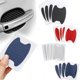 thumbnail image 5 of Paquete automotriz de 4 adhesivos de protección de copa de puerta de coche de fibra de carbono, fácil de instalar accesorios de viscosidad 85x68mm, 5 of 5