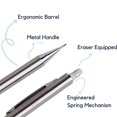 thumbnail image 3 of Haile 0.3 0.5 0.7 0.9mm HB Mechanical Pencil Set Full Metal Art Drawing Sketch Writing Automatic Pencil With Black Leads Refills, 3 of 6