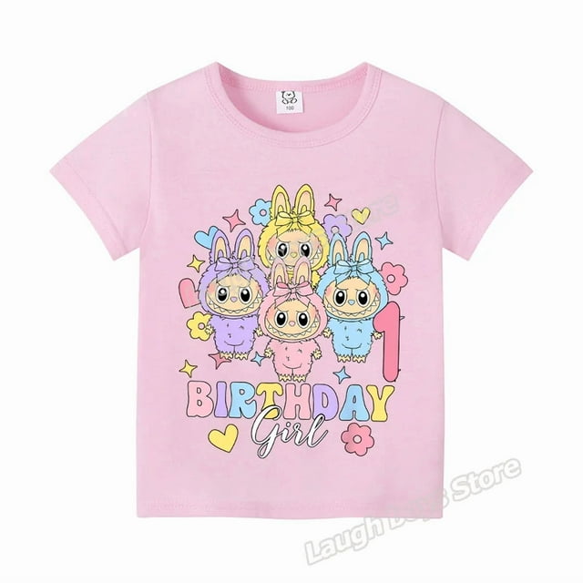 T-Shirt d'Été à Manches Courtes pour Bébé, T-Shirt Coloré avec Chiffres, Dessins Animés, Anniversaire, Hauts en Coton, Col Rond, Vêtements pour Enfants