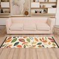 thumbnail image 2 of Yayeee Runner Rug for Bedroom 2'x6' Machine Washable Hallway Non Slip Mat, Beige Retro Leaves, 2 of 8