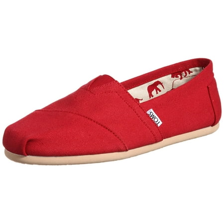 Men&amp;#39;s Classic Canvas Slip-On, Red - 9.5 D(M) US, Brand New By TOMS