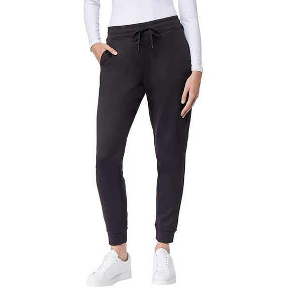 32 DEGREES Ladies' Tech Fleece Jogger, Black, XXL